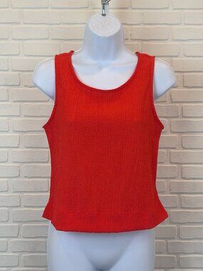 Astrologie California Textured Tank Red Sleeveless XS